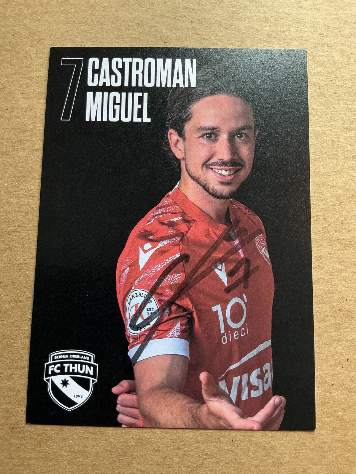 Miguel Castroman, Switzerland 🇨🇭 FC Thun 2024/25 hand signed - Autographs-World