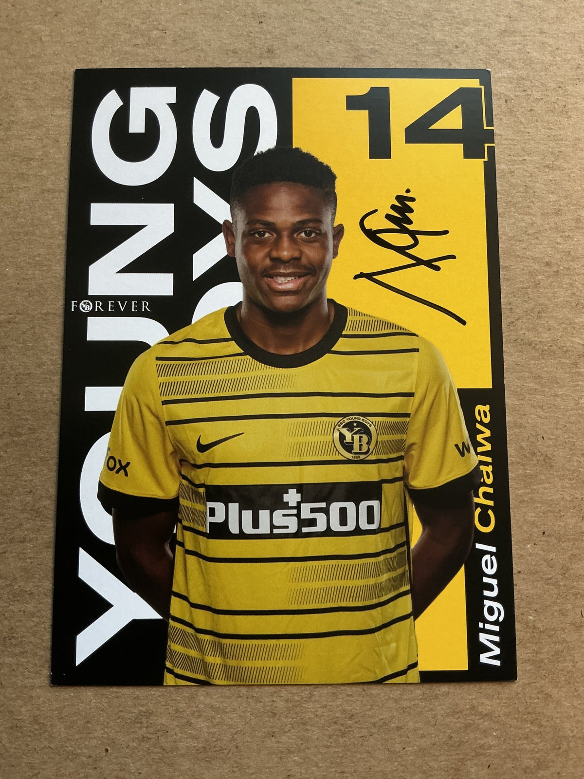Miguel Chaiwa, Zambia 🇿🇲 BSC Young Boys Bern 2022/23 hand signed - Autographs-World