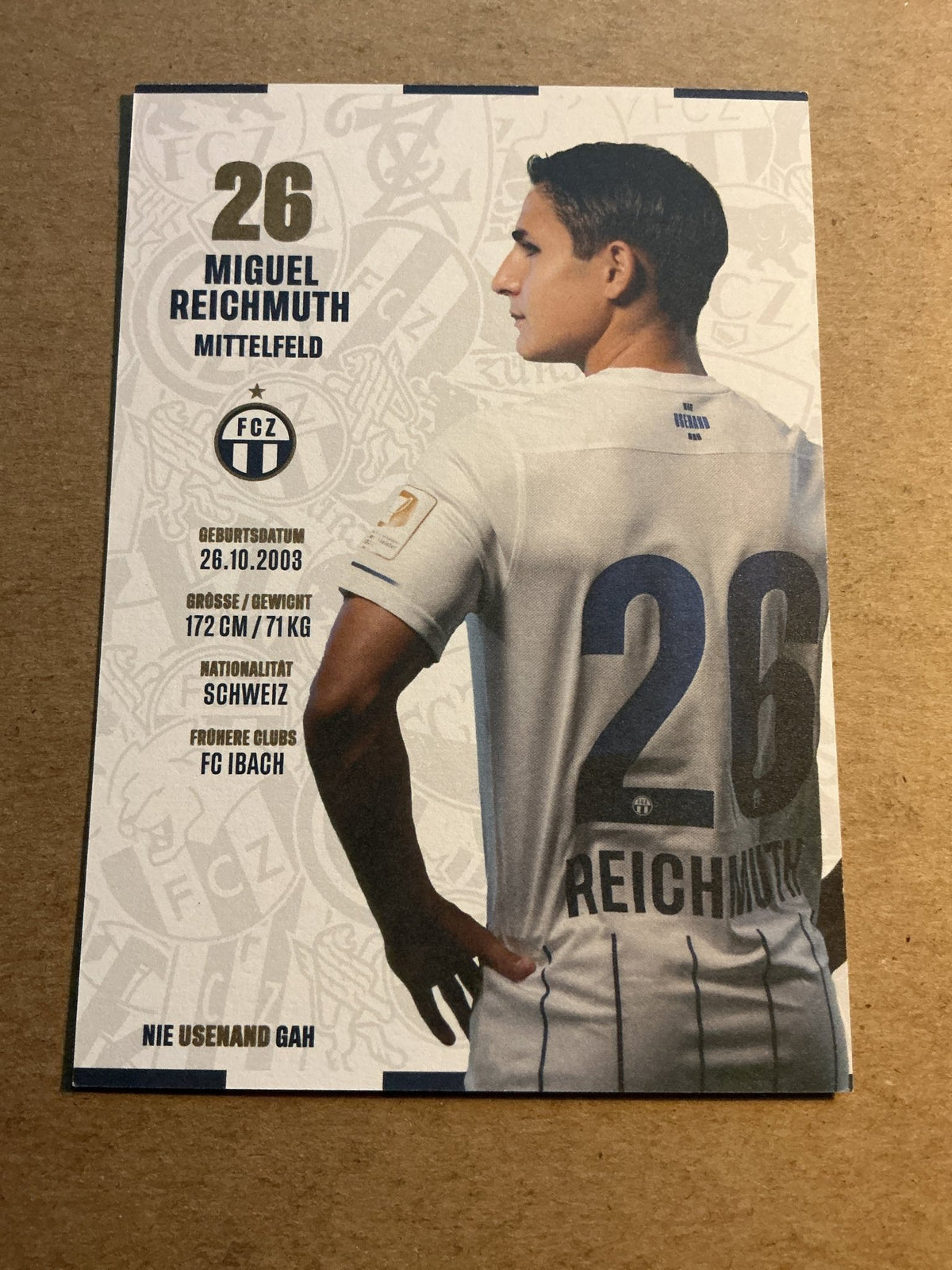 Miguel Reichmuth, Switzerland 🇨🇭 FC Zürich 2022/23 hand signed - Autographs-World