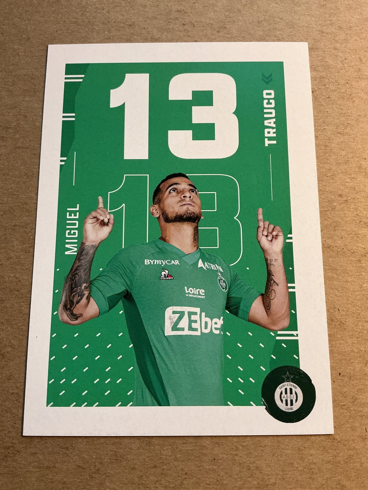 Miguel Trauco, Peru 🇵🇪 AS Saint-Étienne 2021/22 hand signed - Autographs-World