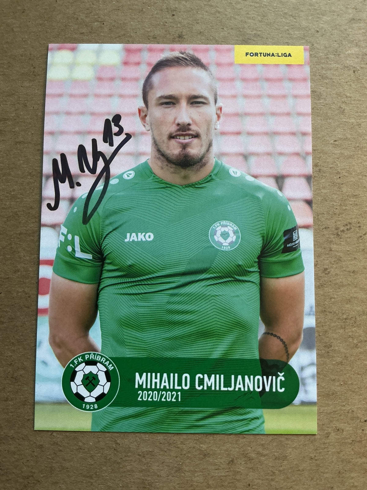 Mihailo Cmiljanović, Serbia 🇷🇸 1.FK Příbram 2020/21 hand signed - Autographs-World