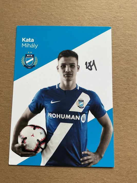 Mihály Kata, Hungary 🇭🇺 MTK Budapest FC 2019/20 hand signed - Autographs-World