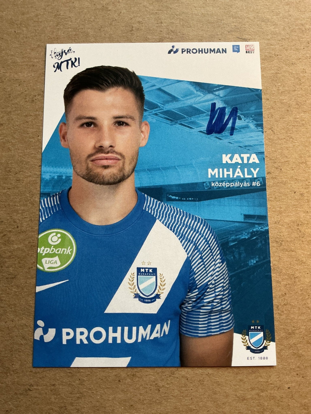 Mihály Kata, Hungary 🇭🇺 MTK Budapest FC 2023/24 hand signed - Autographs-World