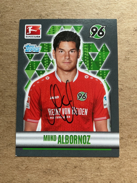 Miiko Albornoz, Chile 🇨🇱 Hannover 96 2015/16 Topps hand signed - Autographs-World