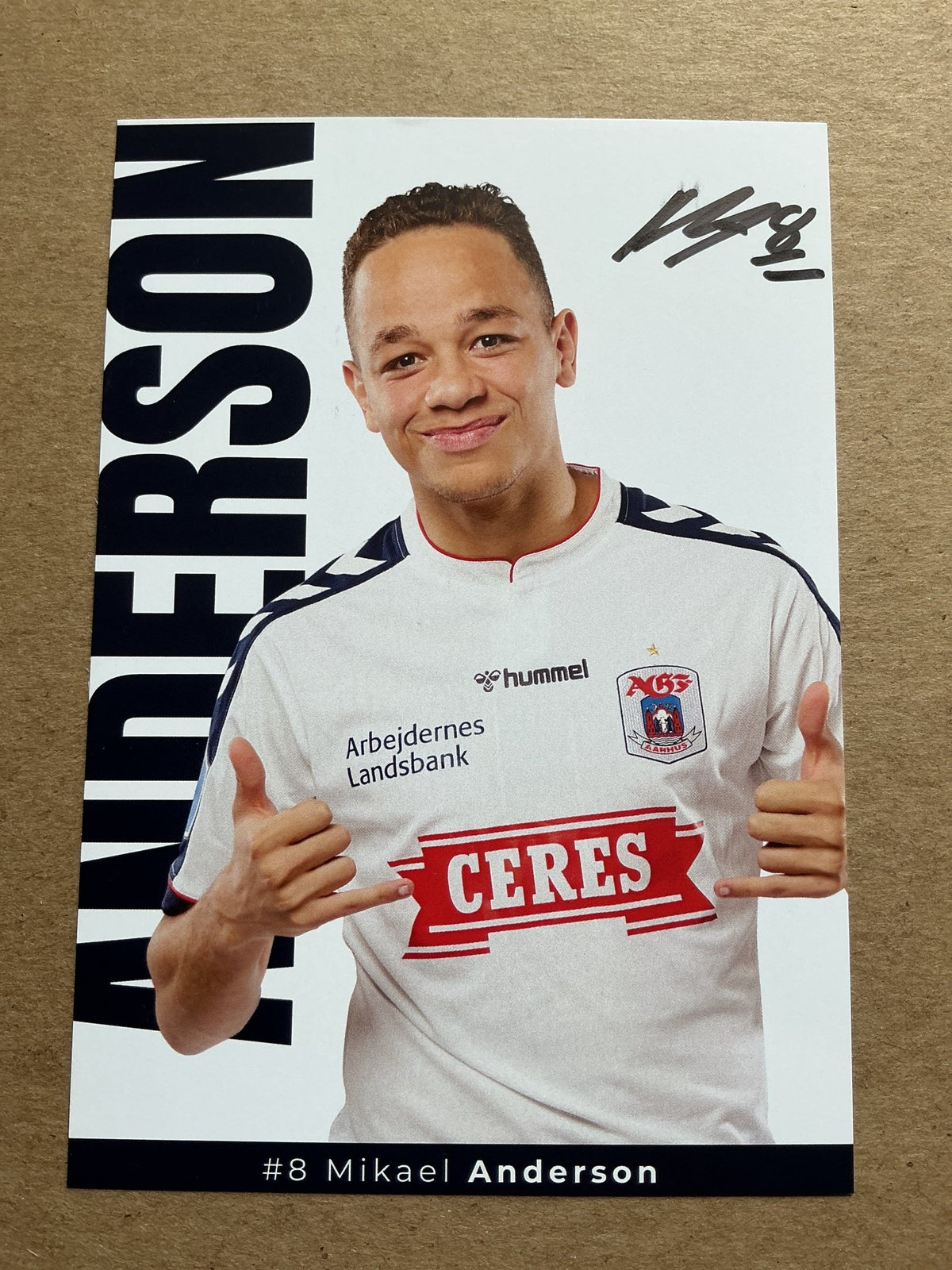 Mikael Anderson, Denmark 🇩🇰 Aarhus GF 2021/22 hand signed - Autographs-World