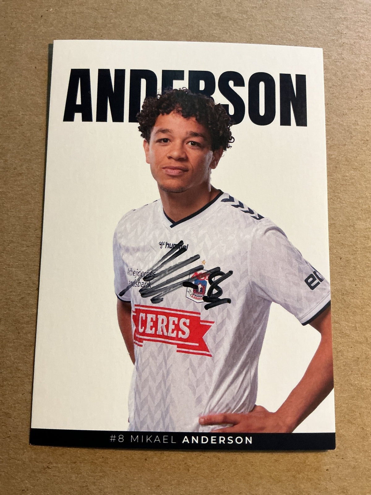 Mikael Anderson, Iceland 🇮🇸 Aarhus GF 2023/24 hand signed - Autographs-World