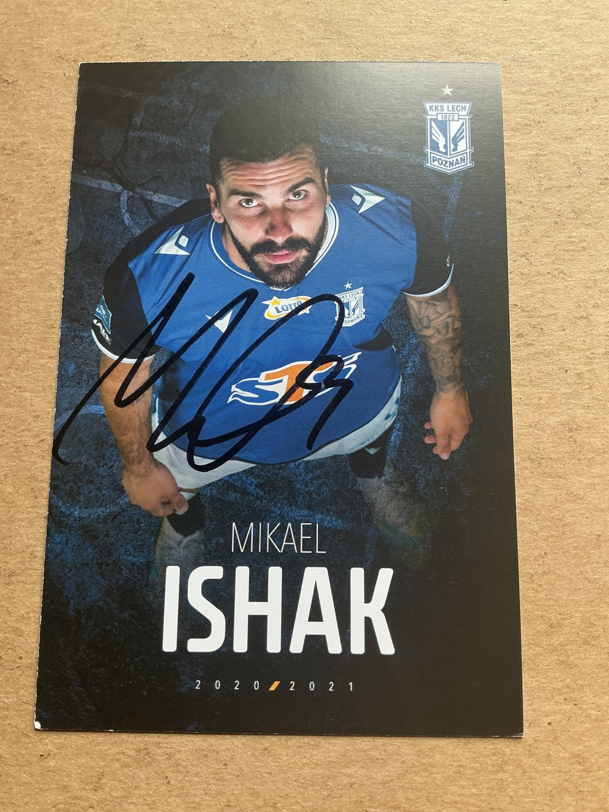 Mikael Ishak, Sweden 🇸🇪 Lech Poznań 2020/21 hand signed - Autographs-World
