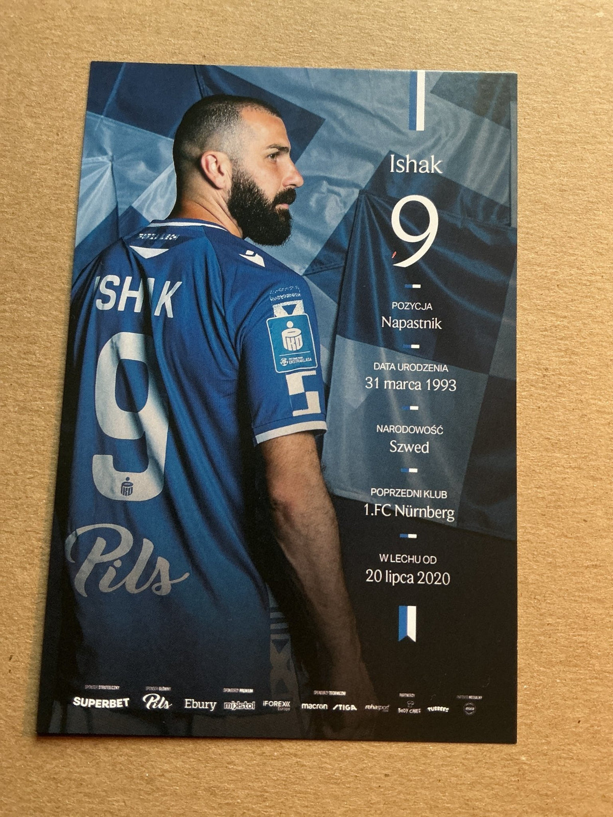 Mikael Ishak, Sweden 🇸🇪 Lech Poznán 2025/26 hand signed - Autographs-World