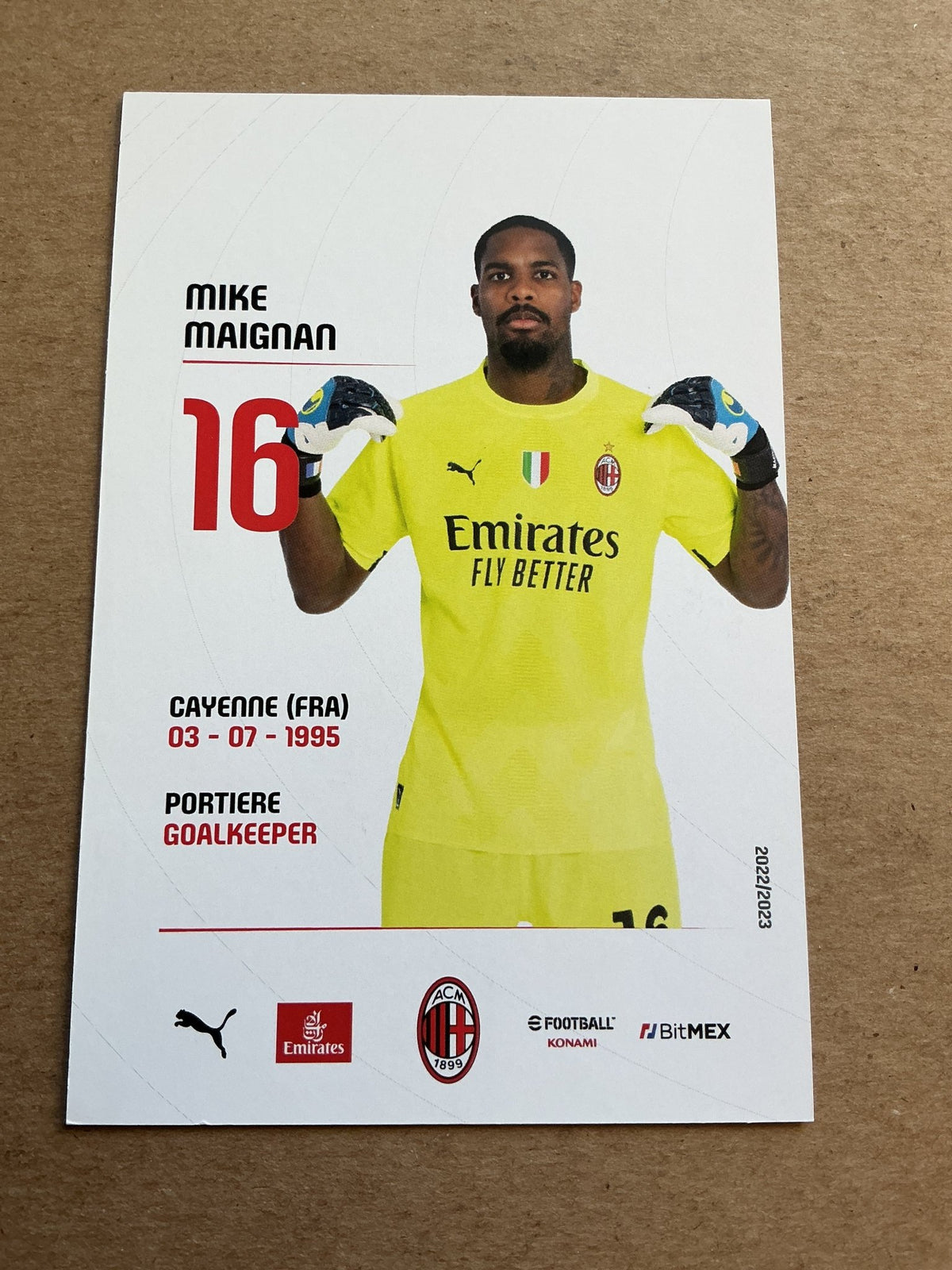 Mike Maignan, France 🇫🇷 AC Milan 2022/23 hand signed - Autographs-World