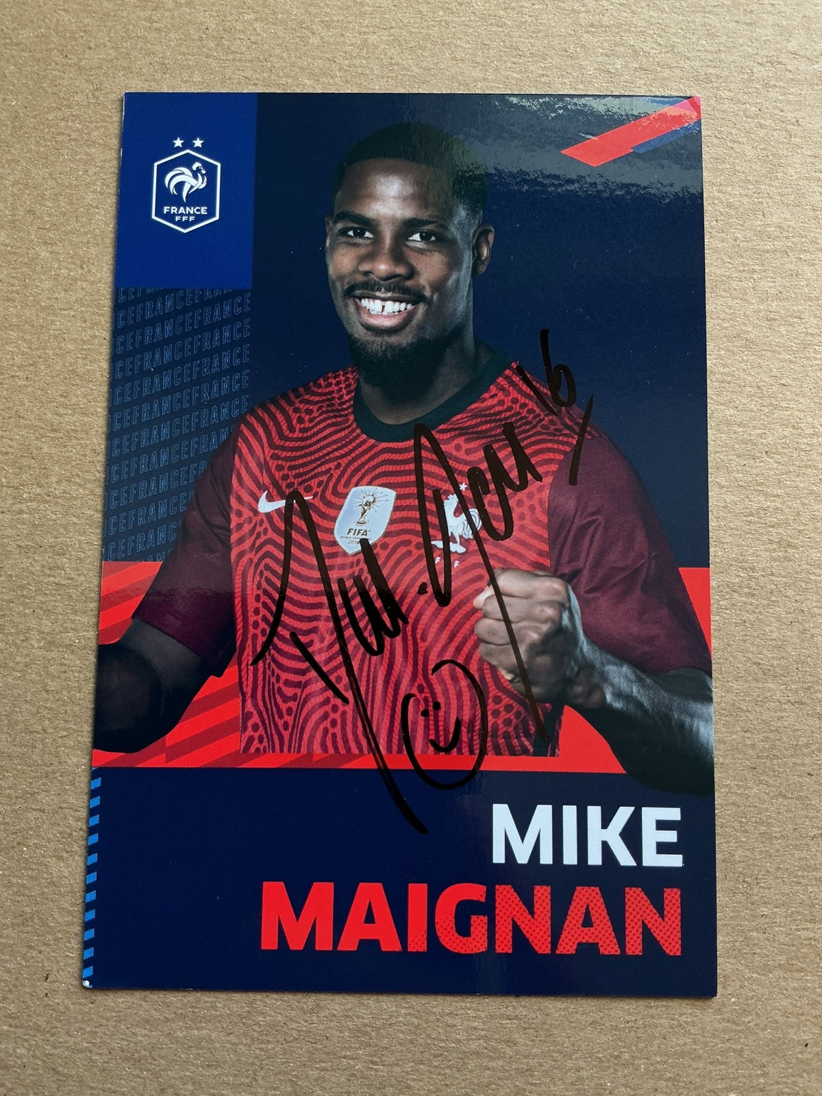 Mike Maignan, France 🇫🇷 UEFA Euro Cup 2020 hand signed - Autographs-World