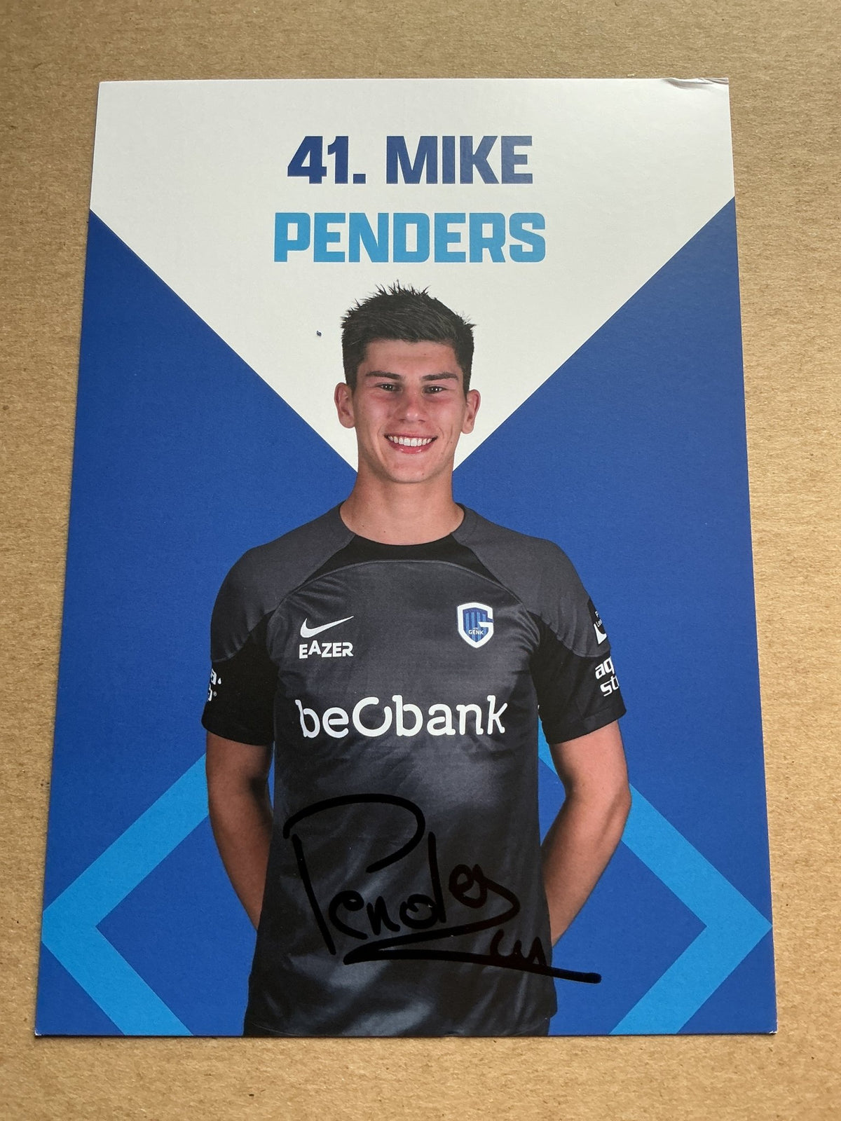 Mike Penders, Belgium 🇧🇪 KRC Genk 2023/24 hand signed - Autographs-World
