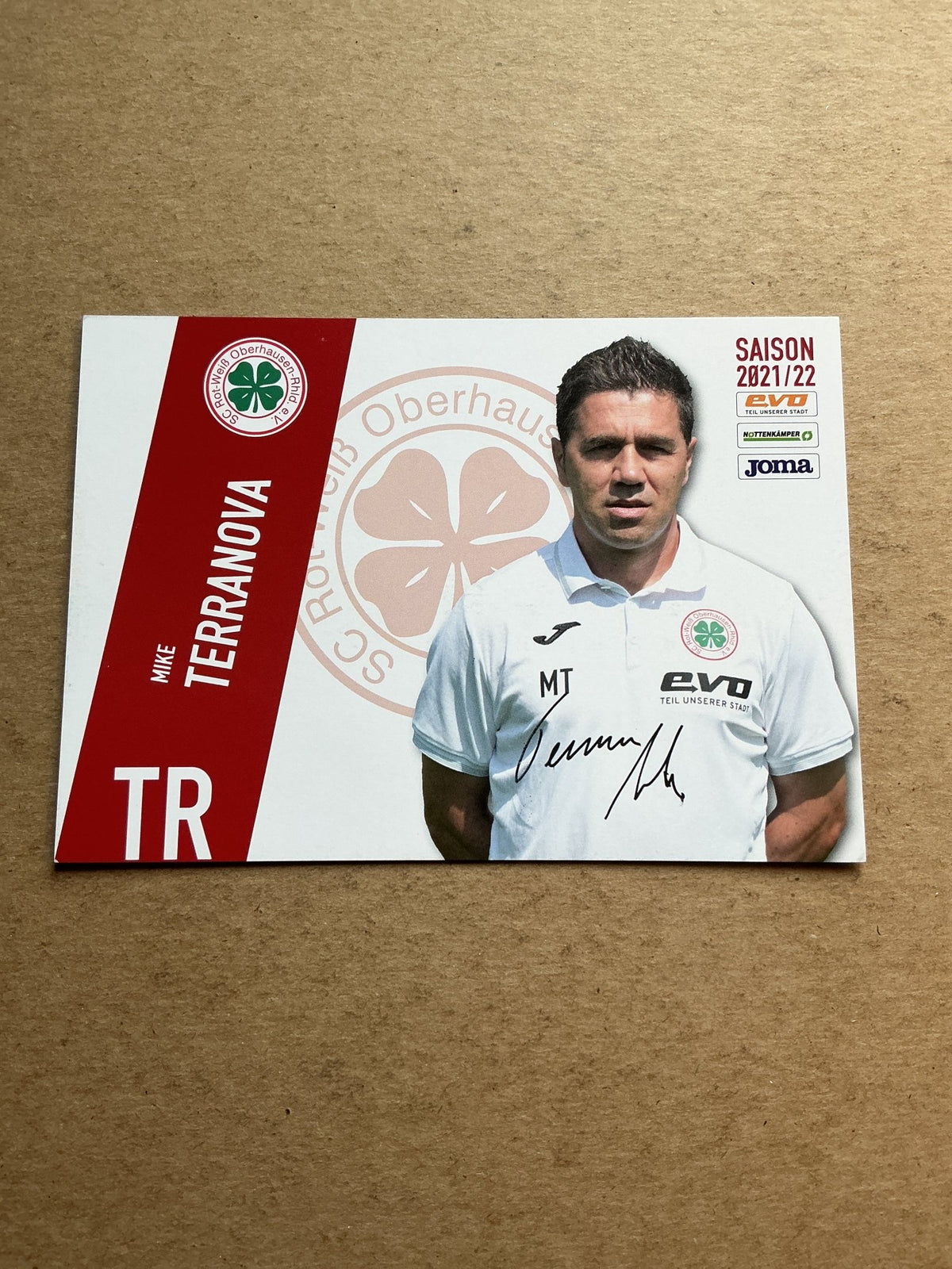 Mike Terranova, Germany 🇩🇪 Rot-Weiß Oberhausen 2021/22 hand signed - Autographs-World