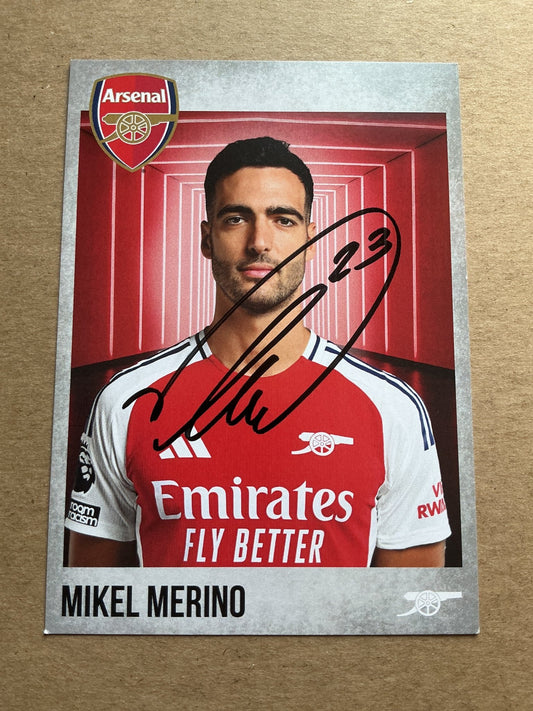 Mikel Merino, Spain 🇪🇸 Arsenal FC 2024/25 hand signed - Autographs-World