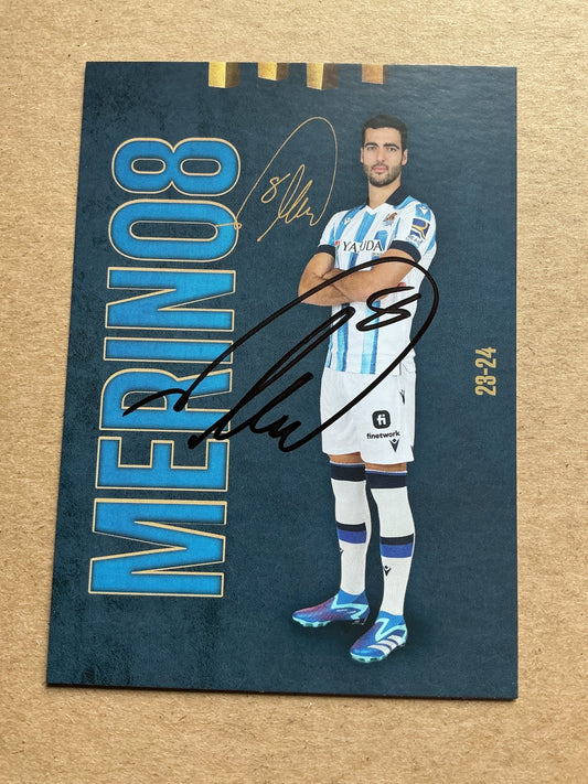 Mikel Merino, Spain 🇪🇸 Real Sociedad 2023/24 hand signed - Autographs-World