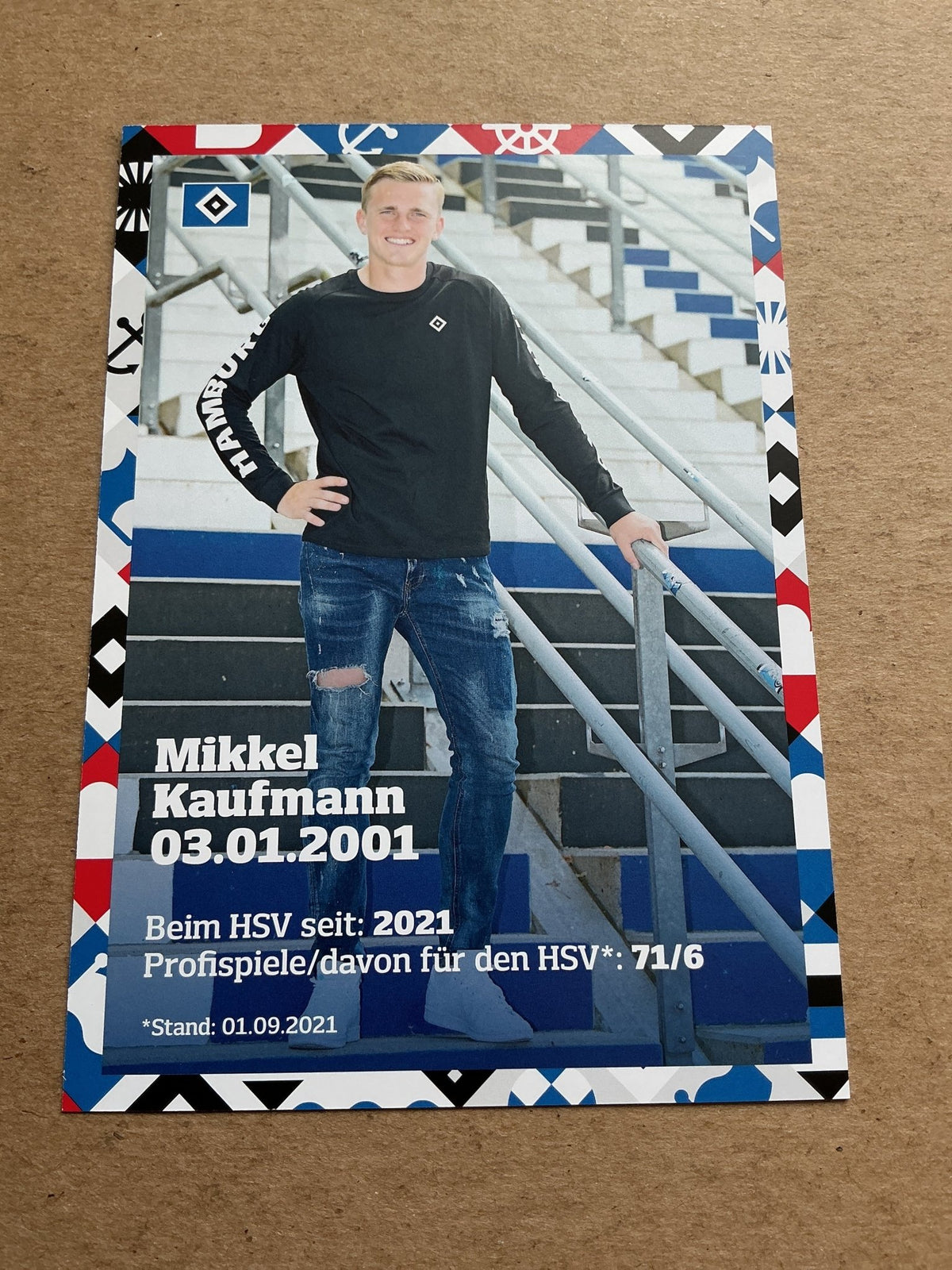 Mikkel Kaufmann, Denmark 🇩🇰 Hamburger SV 2021/22 hand signed - Autographs-World