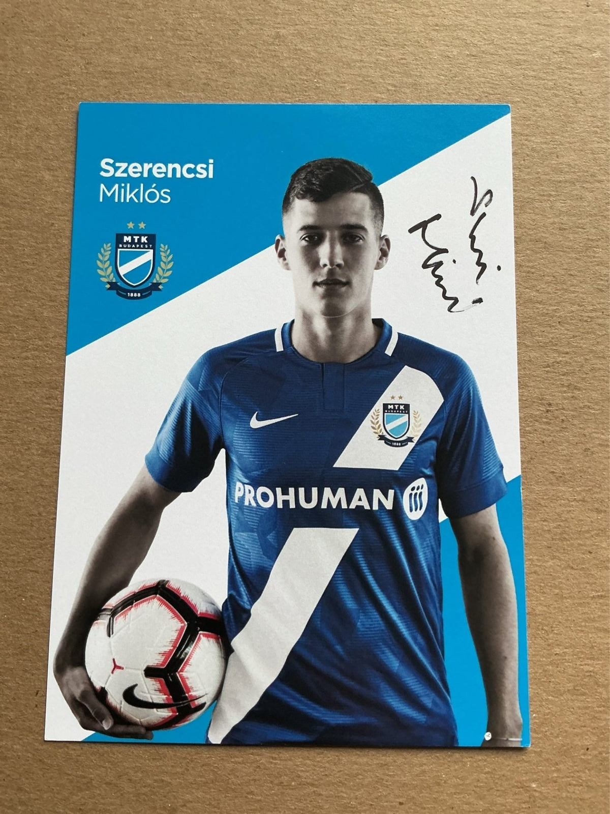 Miklós Szerencsi, Hungary 🇭🇺 MTK Budapest FC 2019/20 hand signed - Autographs-World