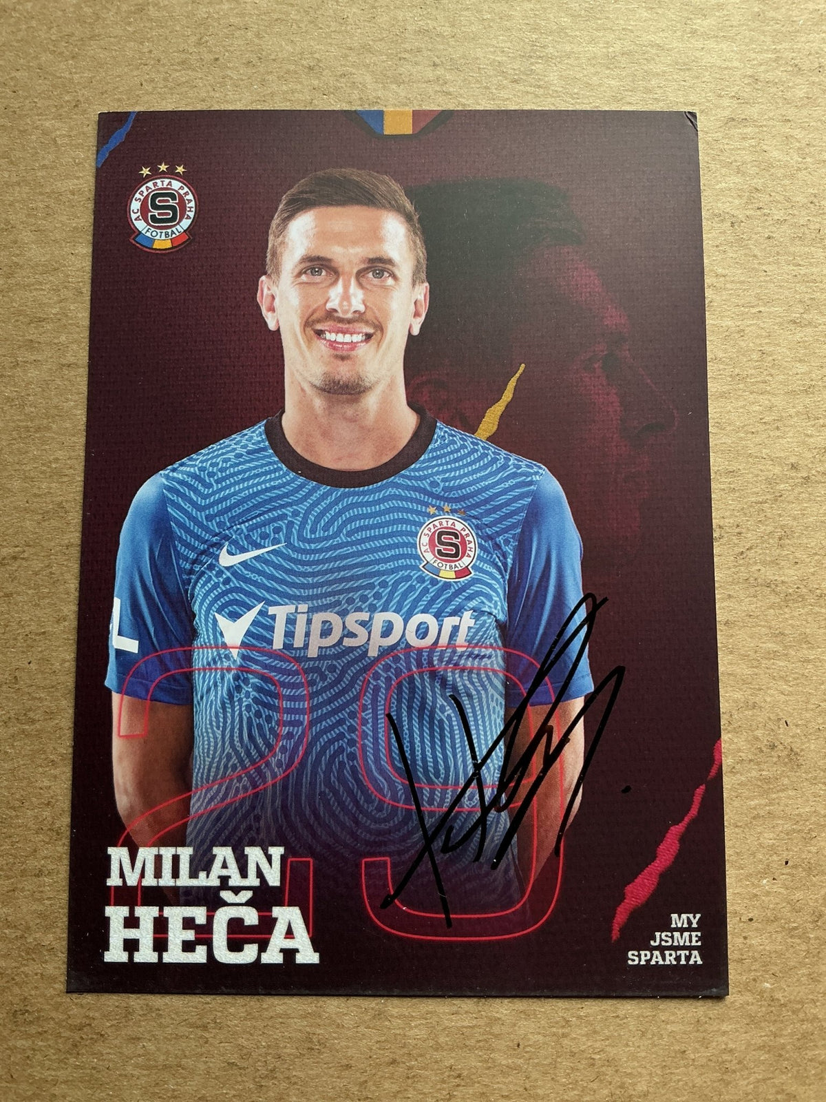 Milan Heča, Czech Republic 🇨🇿 AC Sparta Prague 2020/21 hand signed - Autographs-World