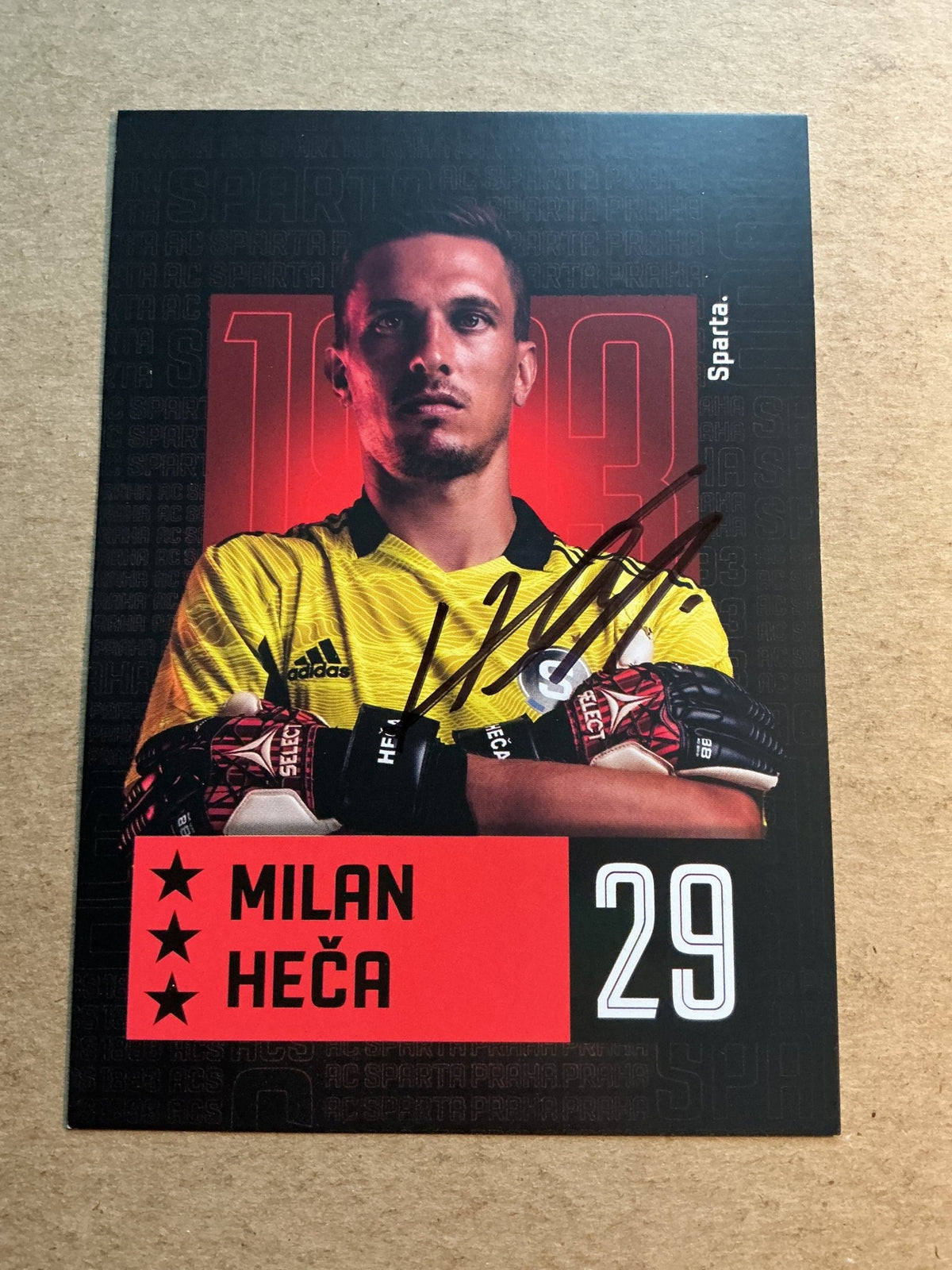 Milan Heča, Czech Republic 🇨🇿 AC Sparta Prague 2021/22 hand signed - Autographs-World