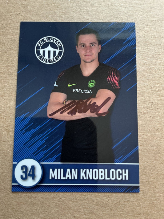 Milan Knobloch, Czech Republic 🇨🇿 FC Slovan Liberec 2019/20 hand signed - Autographs-World