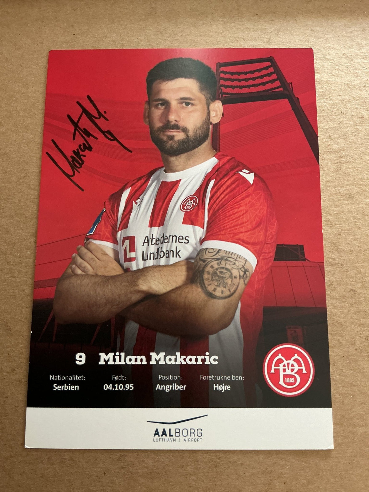 Milan Makaric, Serbia 🇷🇸 Aalborg BK 2022/23 hand signed - Autographs-World