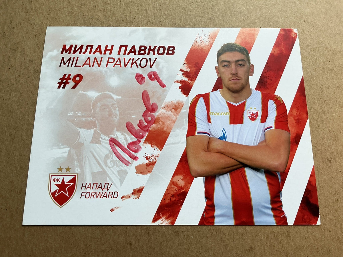 Milan Pavkov, Serbia 🇷🇸 Red Star Belgrade 2019/20 hand signed - Autographs-World