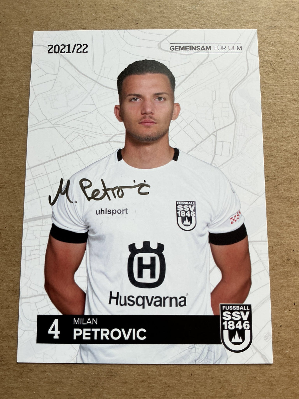 Milan Petrovic, Germany 🇩🇪 SSV Ulm 1846 2021/22 hand signed - Autographs-World