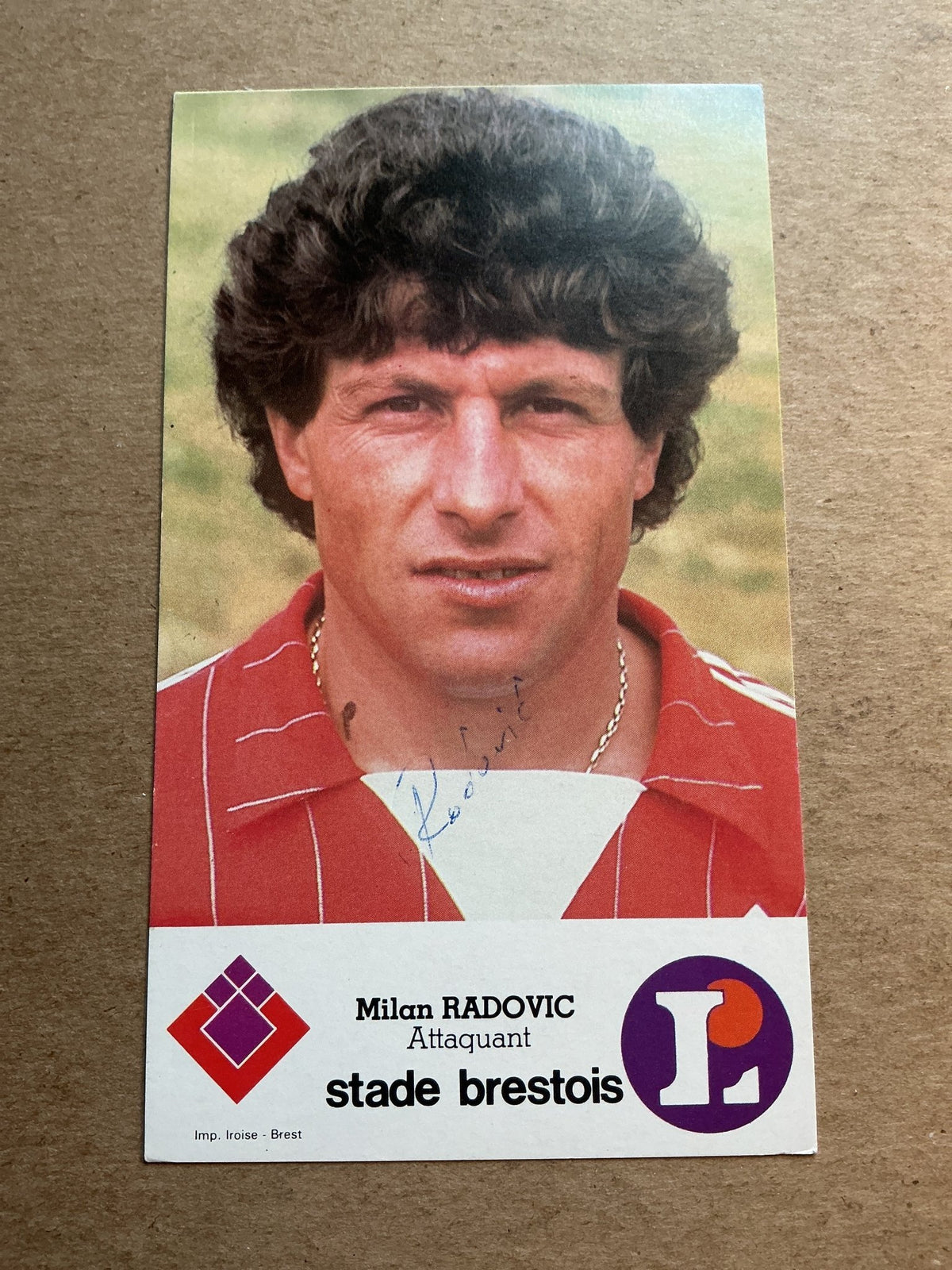 Milan Radović, Serbia 🇷🇸 Stade Brest 1982/83 hand signed - Autographs-World