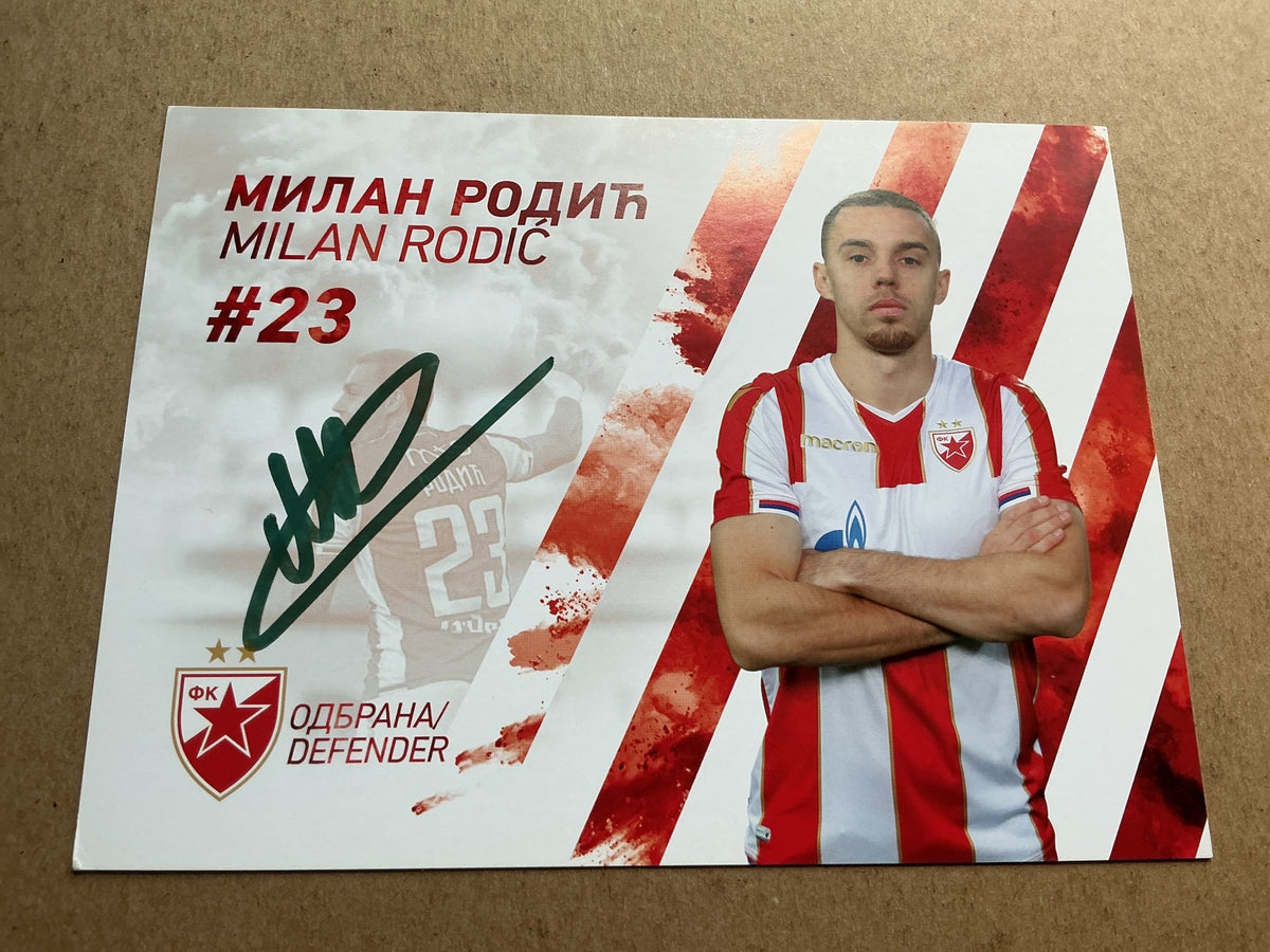 Milan Rodić, Serbia 🇷🇸 Red Star Belgrade 2019/20 hand signed - Autographs-World