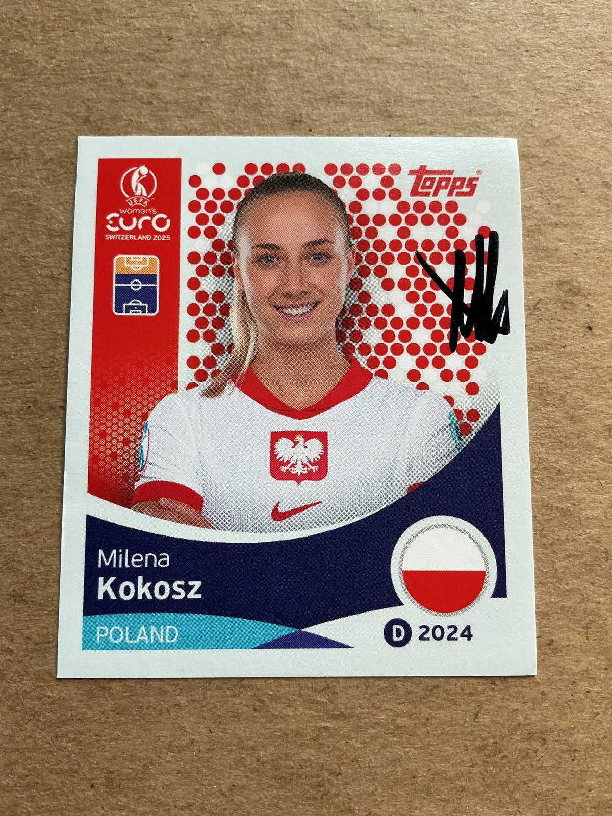 Milena Kokosz, Poland 🇵🇱 UEFA Women’s Euro Cup 2025 Topps hand signed - Autographs-World