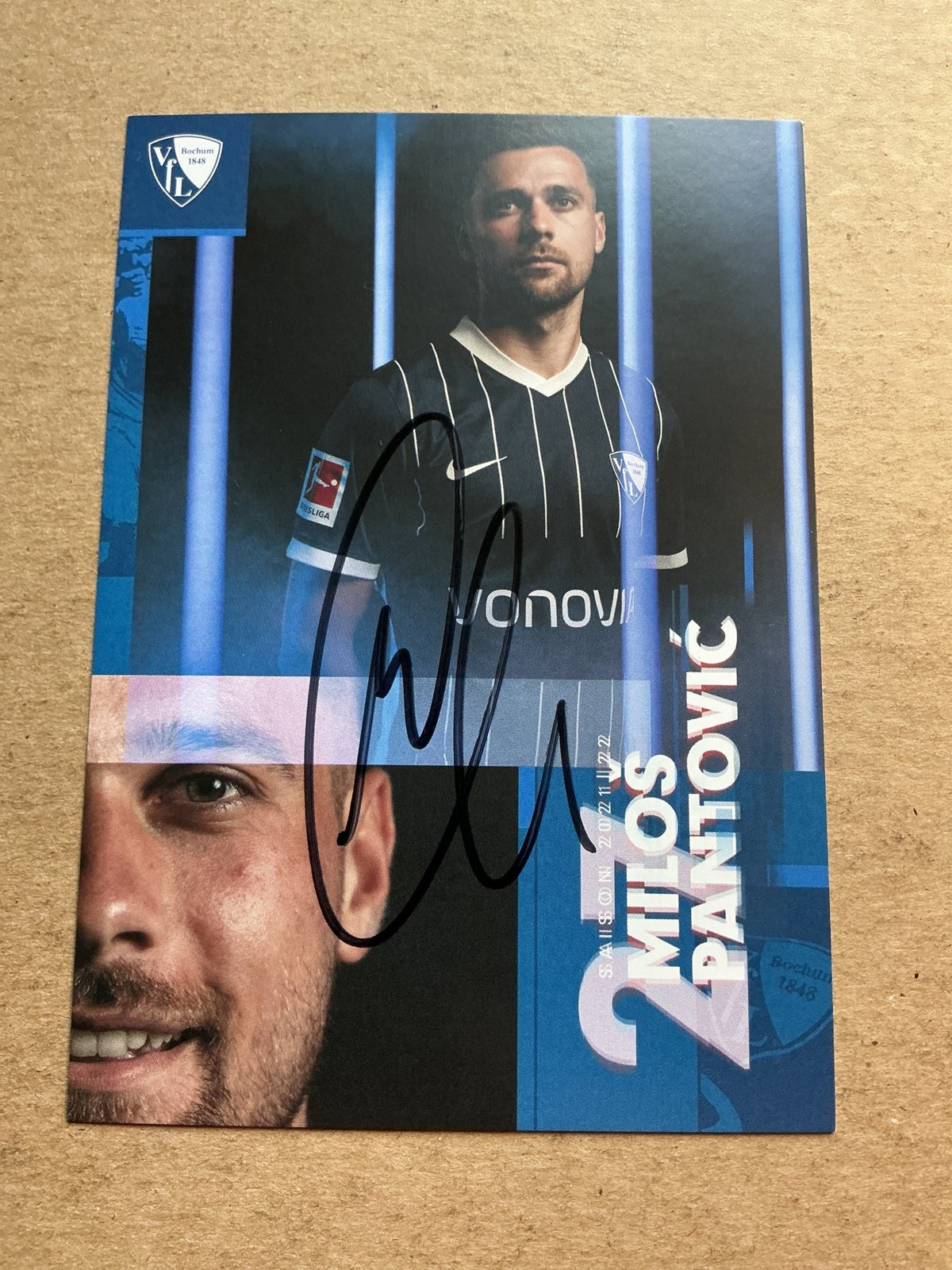 Milos Pantović, Serbia 🇷🇸 VfL Bochum 2021/22 hand signed - Autographs-World