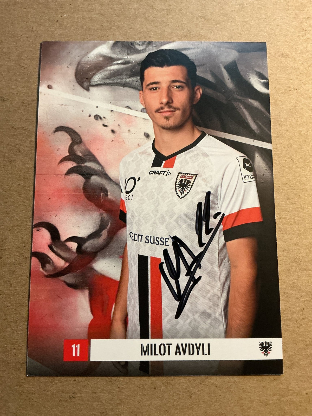 Milot Avdyli, Kosovo 🇽🇰 FC Aarau 2023/24 hand signed - Autographs-World