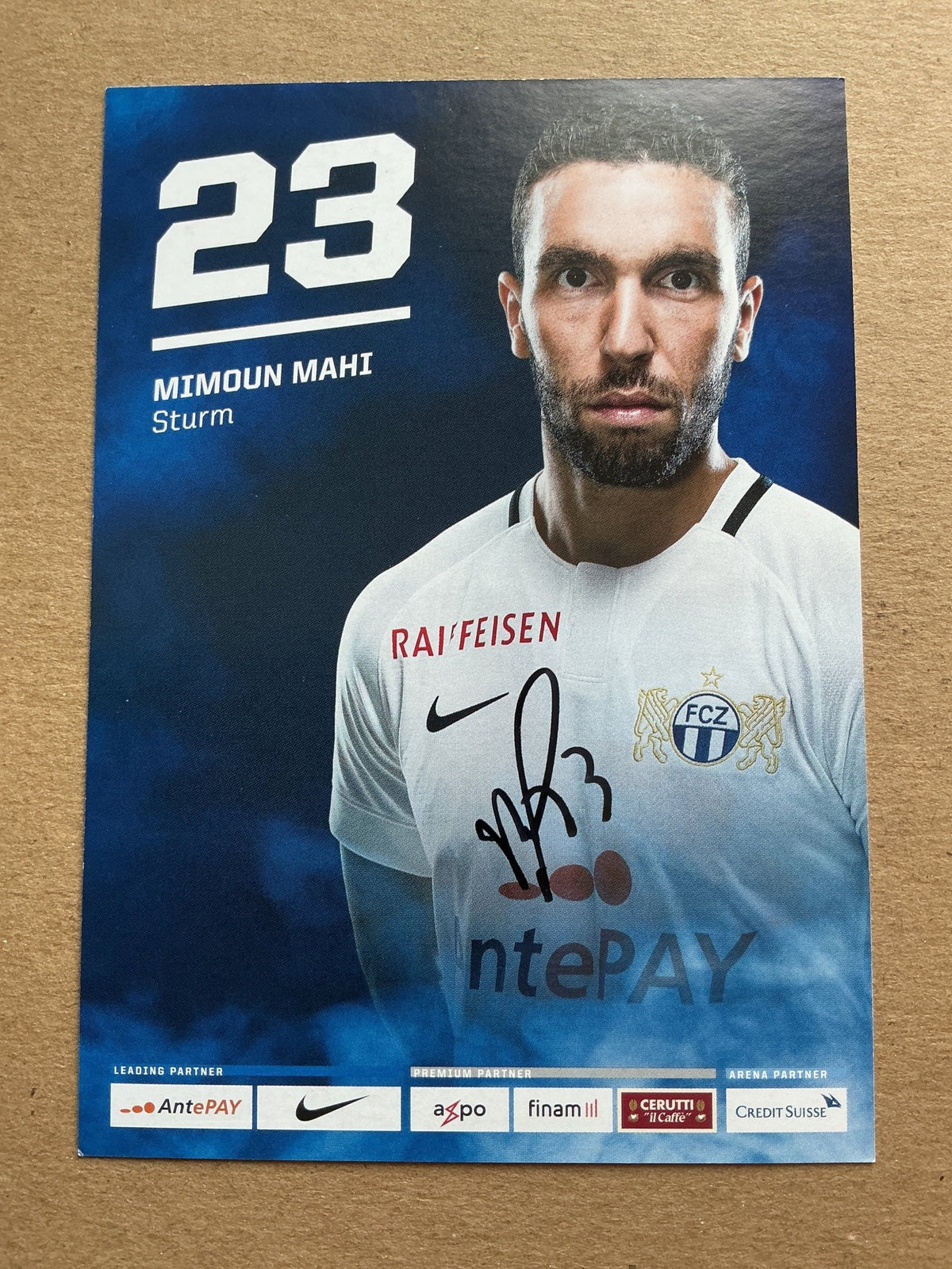 Mimoun Mahi, Morocco 🇲🇦 FC Zürich 2019/20 hand signed - Autographs-World