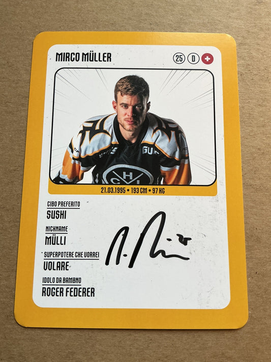 Mirco Müller, Switzerland 🇨🇭 HC Lugano 2025/26 hand signed - Autographs-World