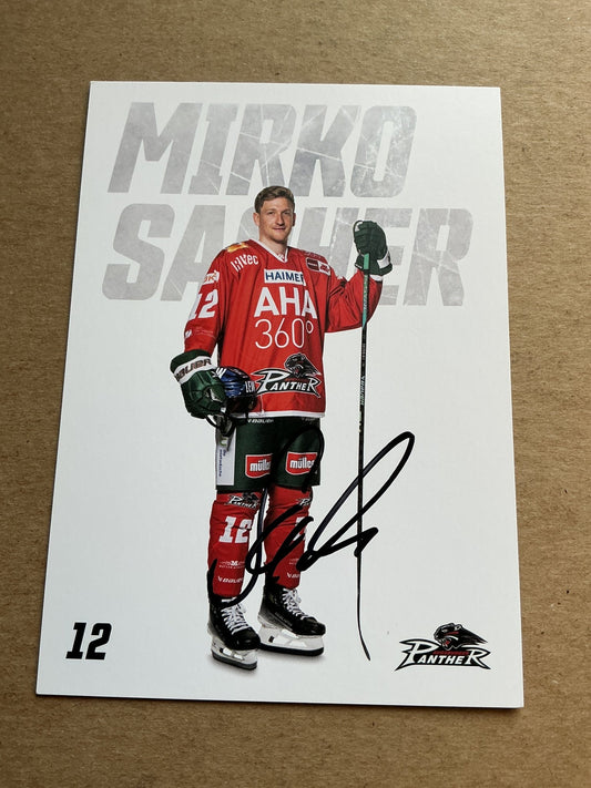 Mirko Sacher, Germany 🇩🇪 Augsburg Panther 2023/24 hand signed - Autographs-World