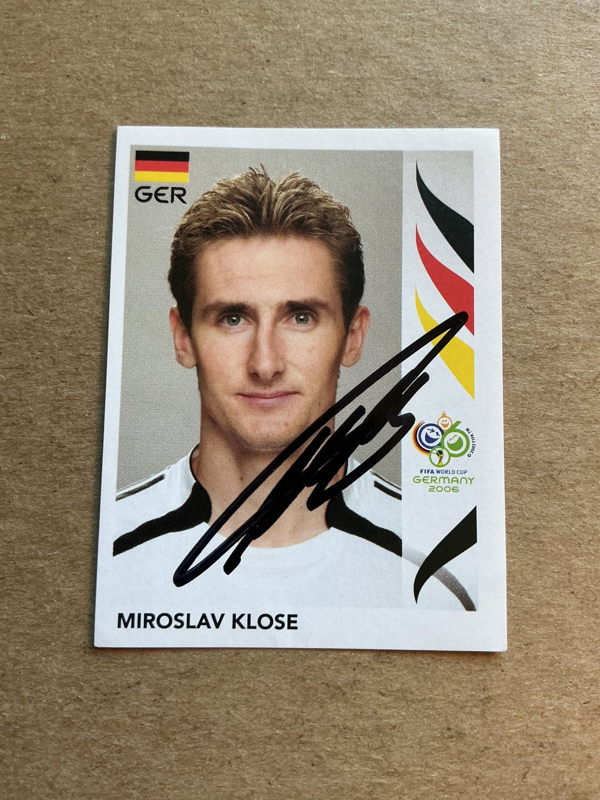 Miroslav Klose, Germany 🇩🇪 FIFA World Cup 2006 Panini hand signed - Autographs-World