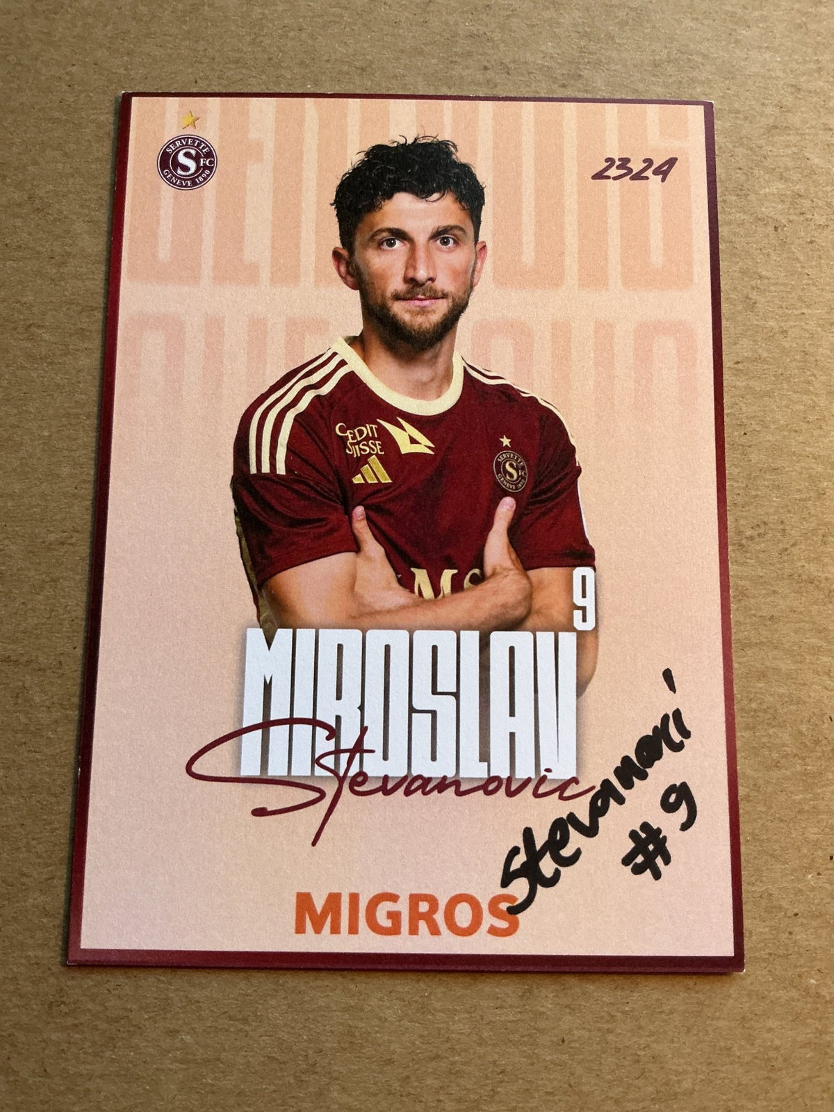 Miroslav Stevanović, Bosnia 🇧🇦 Servette FC 2023/24 hand signed - Autographs-World