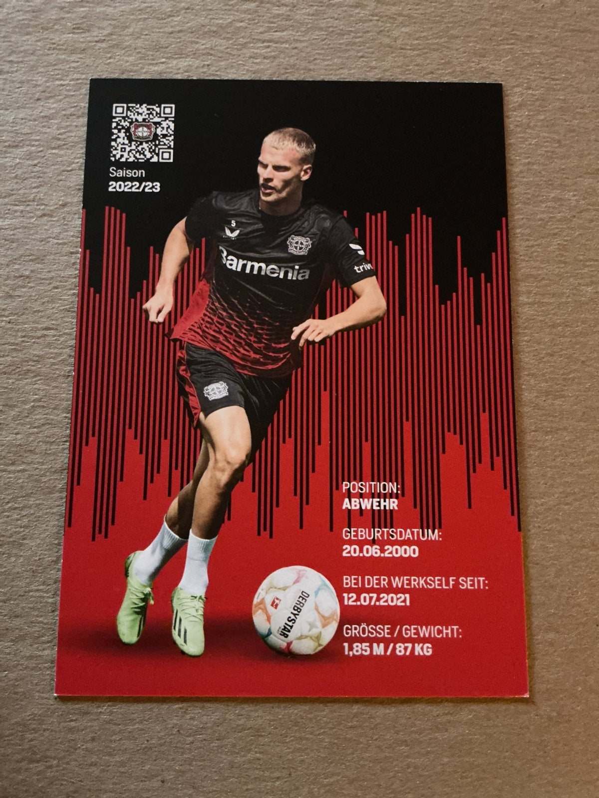 Mitchel Bakker, Netherlands 🇳🇱 Bayer 04 Leverkusen 2022/23 hand signed - Autographs-World