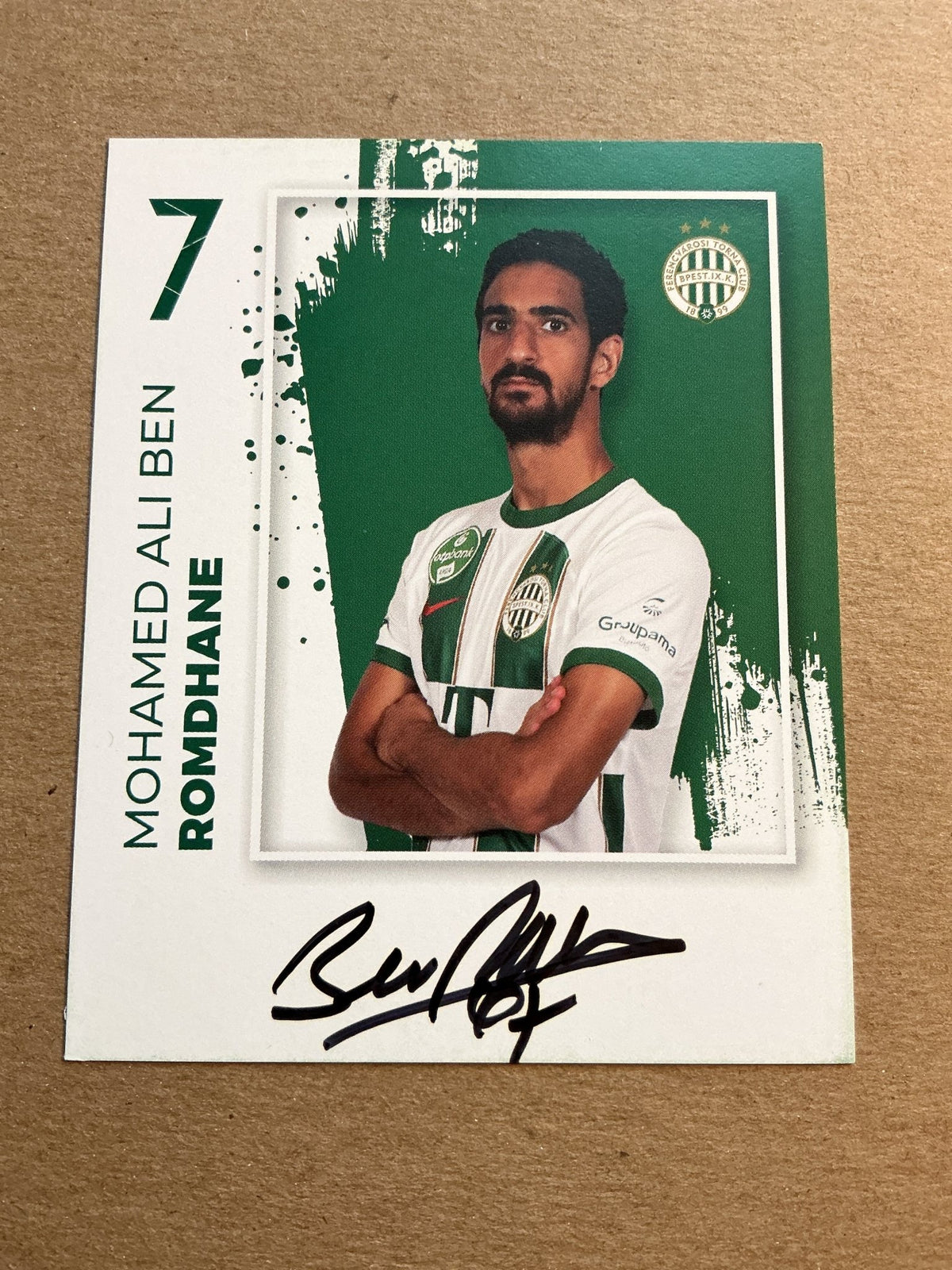 Mohamed Ali Ben Romdhane, Tunisia 🇹🇳 Ferencváros TC 2023/24 hand signed - Autographs-World