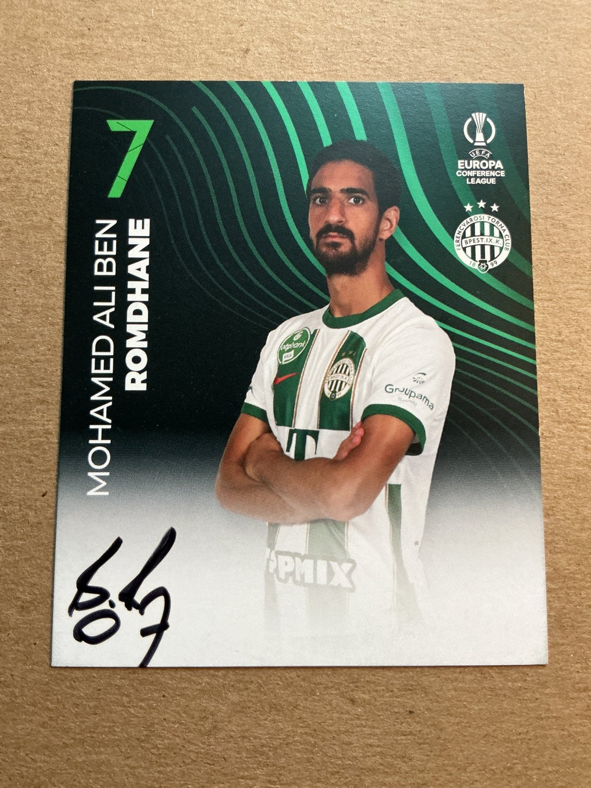 Mohamed Ali Ben Romdhane, Tunisia 🇹🇳 Ferencváros TC 2023/24 hand signed - Autographs-World