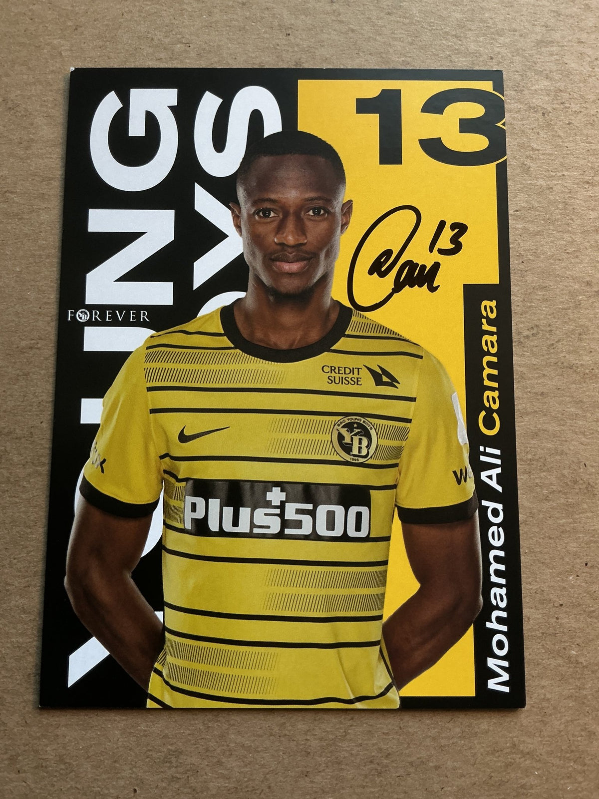 Mohamed Ali Camara, Guinea 🇬🇳 BSC Young Boys Bern 2022/23 hand signed - Autographs-World