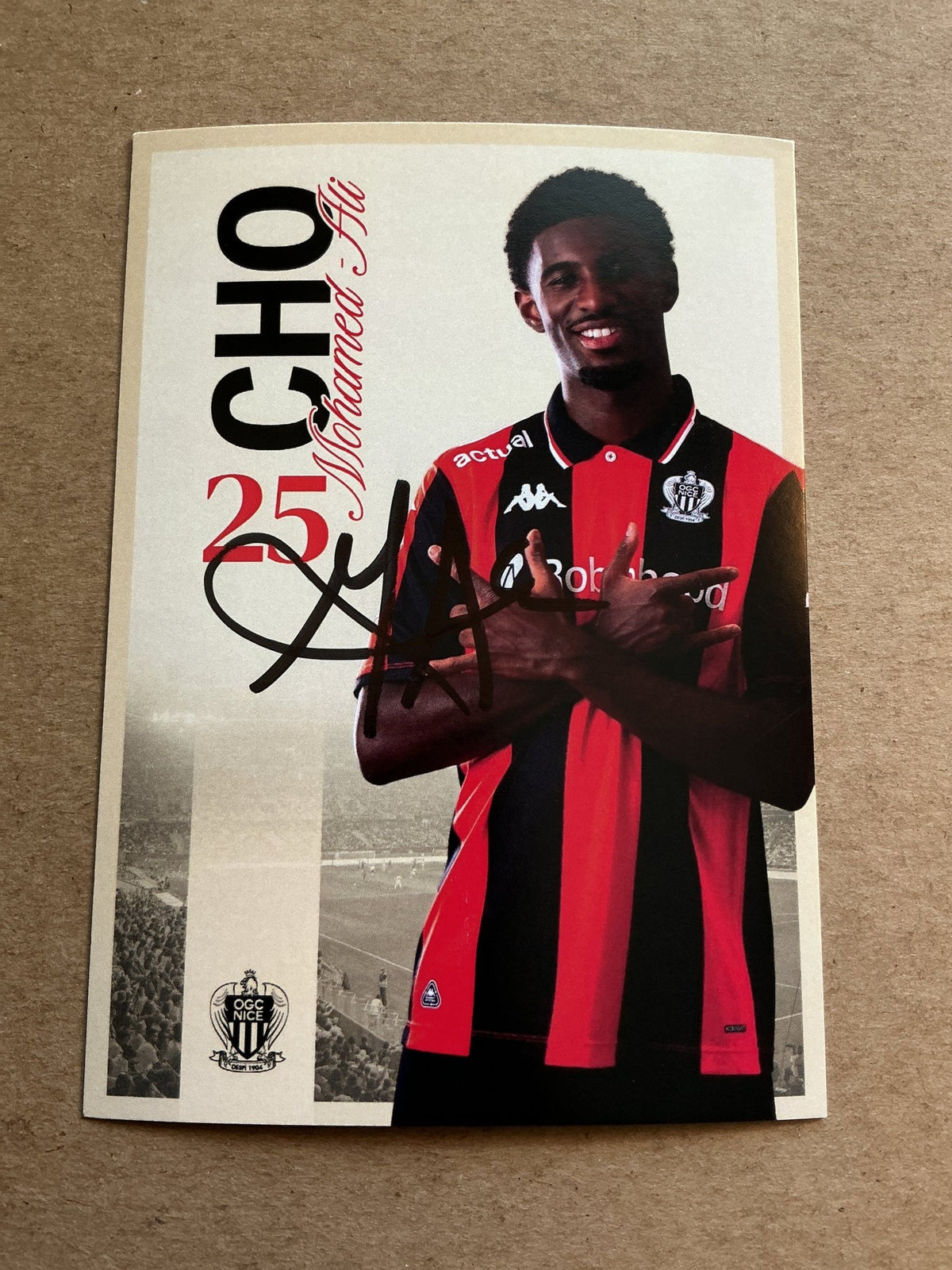 Mohamed-Ali Cho, France 🇫🇷 OGC Nice 2025/26 hand signed - Autographs-World