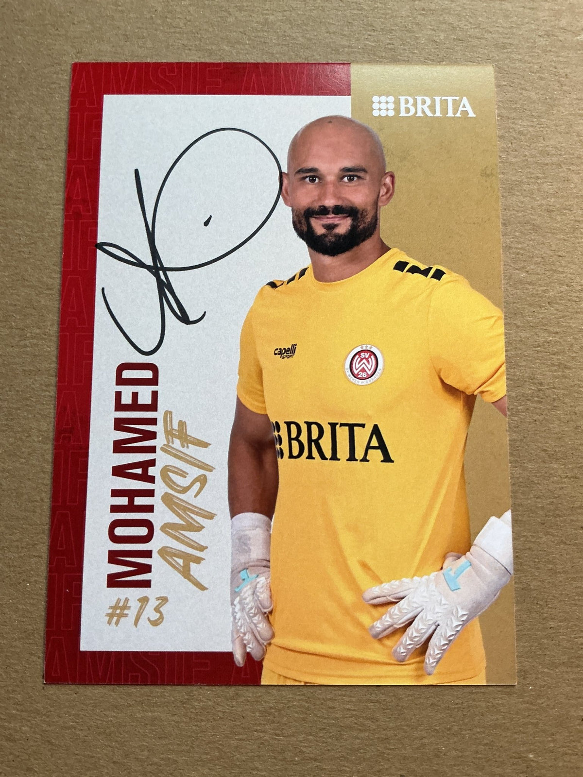Mohamed Amsif, Morocco 🇲🇦 SV Wehen Wiesbaden 2023/24 hand signed - Autographs-World