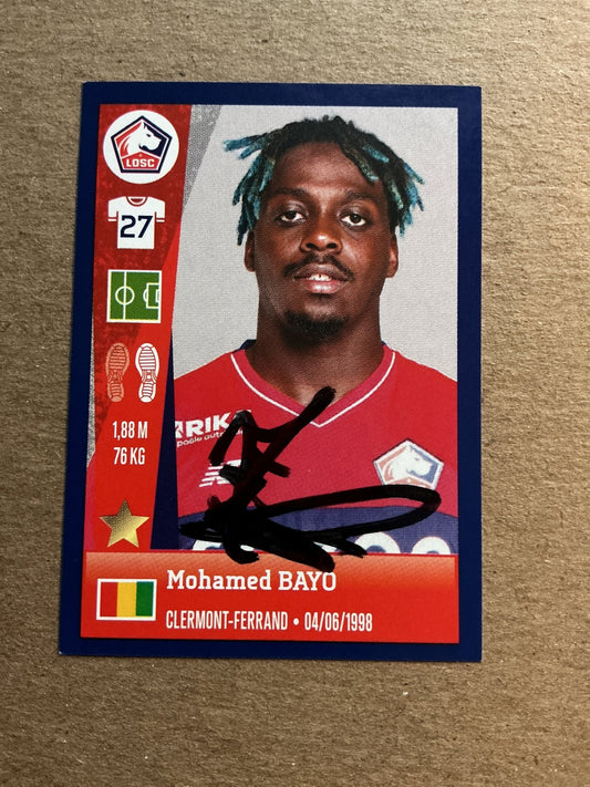 Mohamed Bayo, Guinea 🇬🇳 Lille OSC 2023 Panini hand signed - Autographs-World