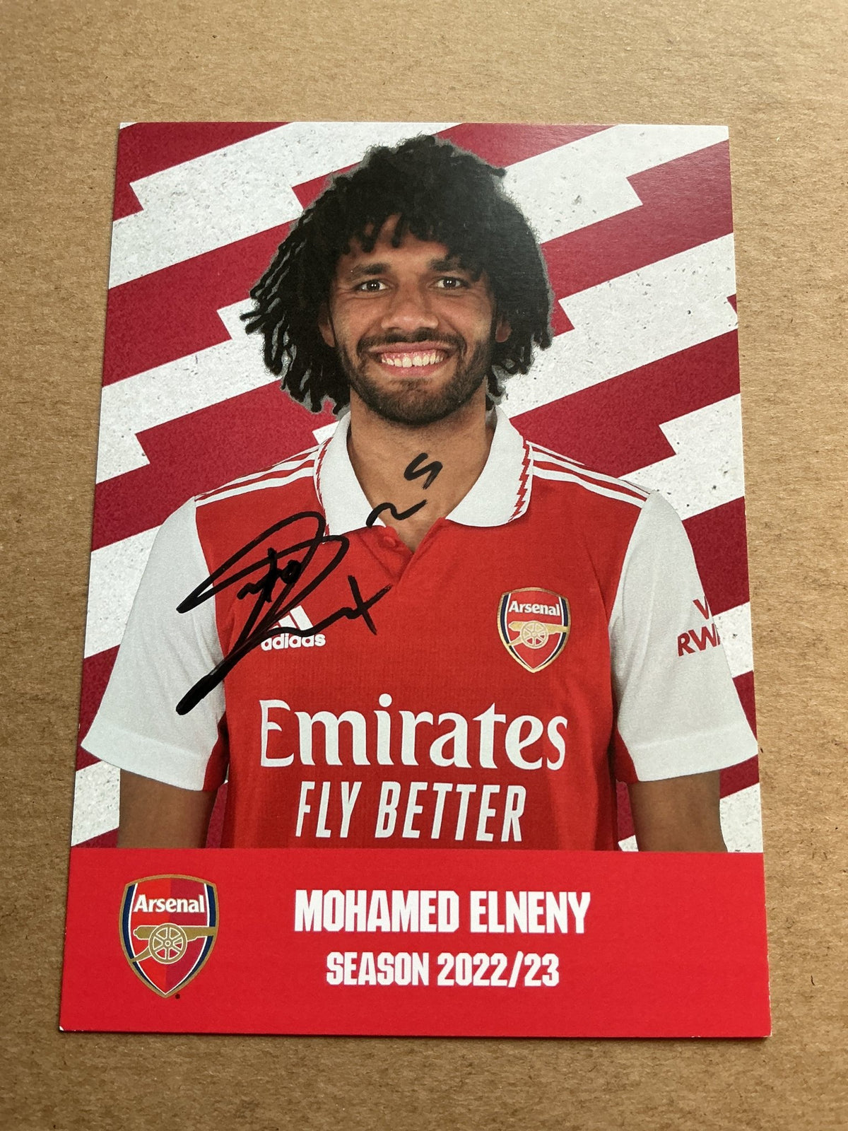Mohamed Elneny, Egypt 🇪🇬 Arsenal FC 2022/23 hand signed - Autographs-World