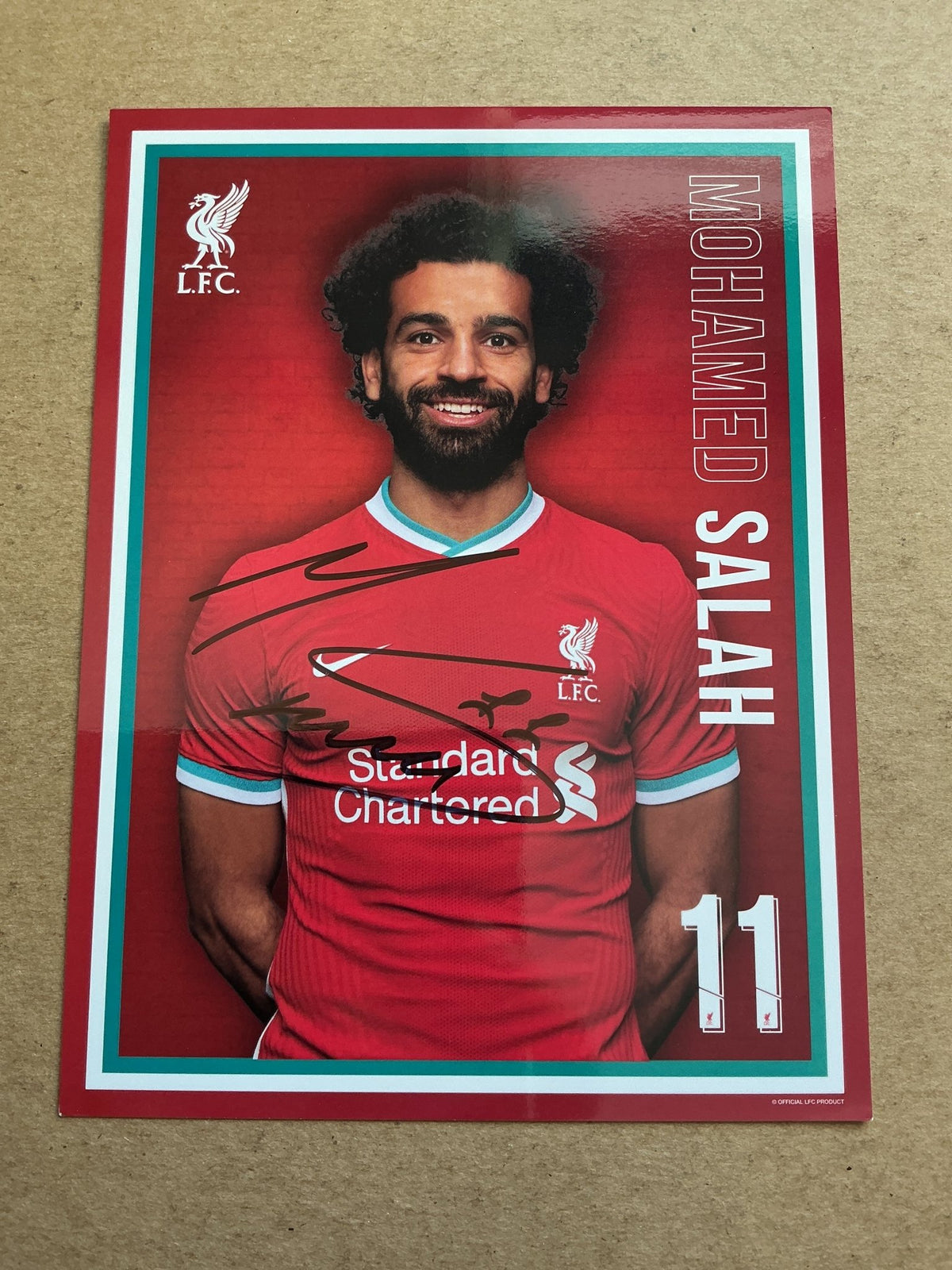 Mohamed Salah, Egypt 🇪🇬 Liverpool FC 2020/21 hand signed - Autographs-World