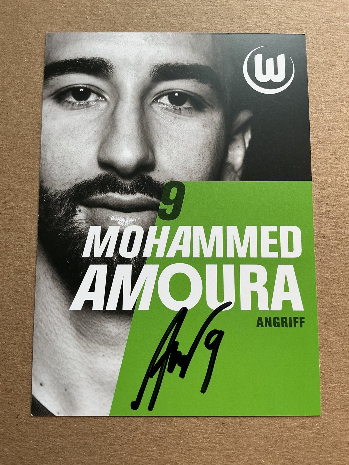 Mohammed Amoura, Algeria 🇩🇿 VfL Wolfsburg 2025/26 hand signed - Autographs-World