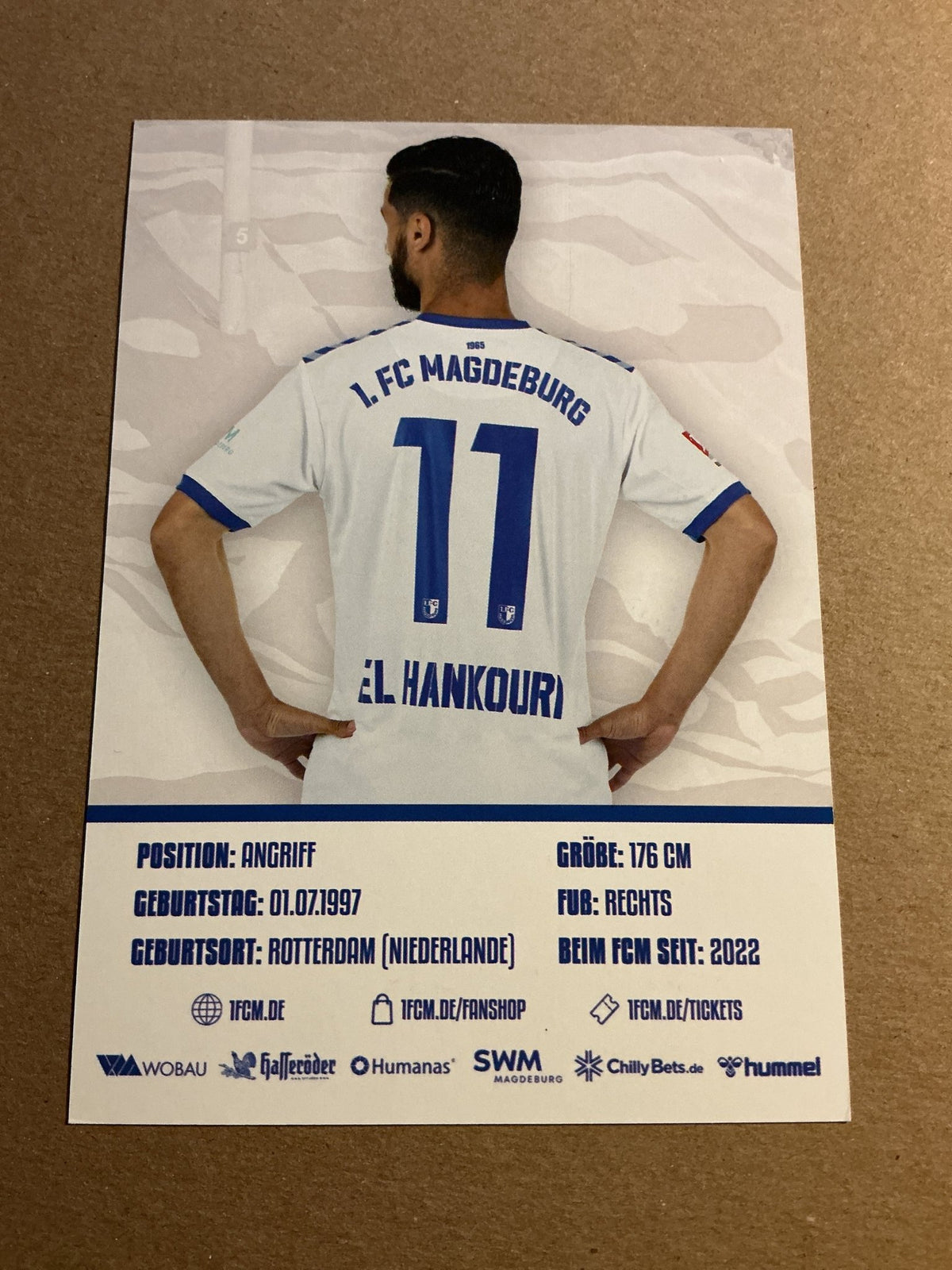 Mohammed El Hankouri, Morocco 🇲🇦 1.FC Magdeburg 2023/24 hand signed - Autographs-World