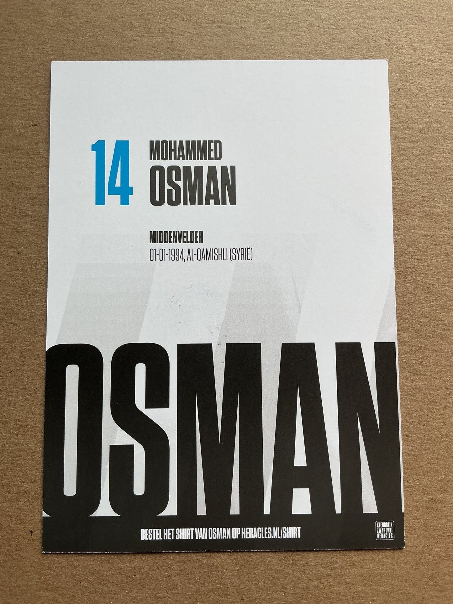 Mohammed Osman, Syria 🇸🇾 Heracles Almelo 2019/20 hand signed - Autographs-World