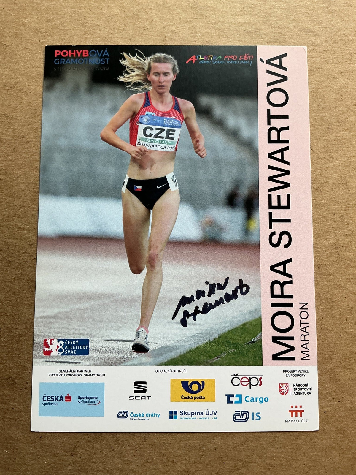 Moira Stewartová, Czech Republic 🇨🇿 Athletics Summer Olympics 2024 hand signed - Autographs-World