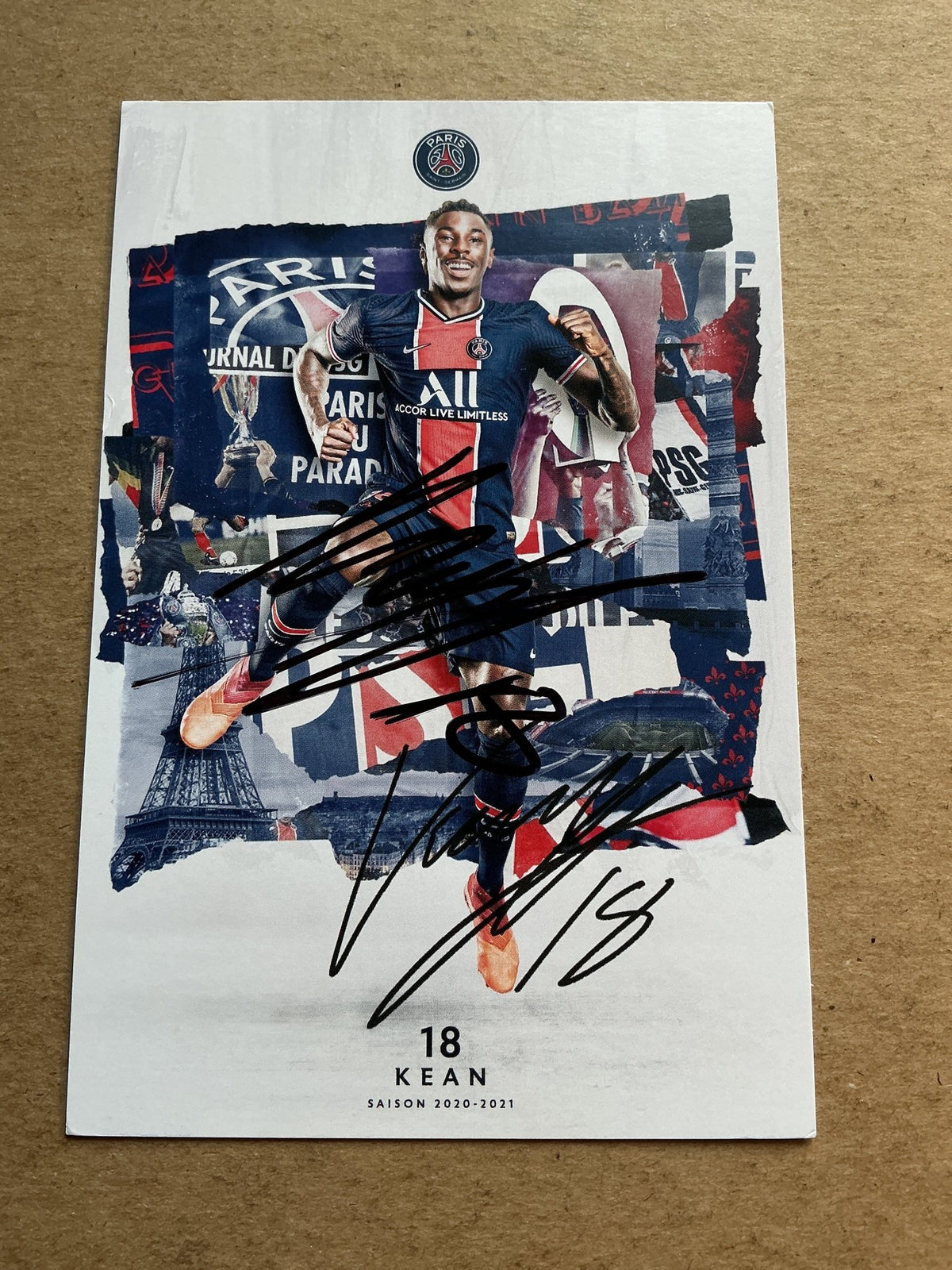 Moise Kean, Italy 🇮🇹 Paris Saint-Germain 2020/21 hand signed - Autographs-World